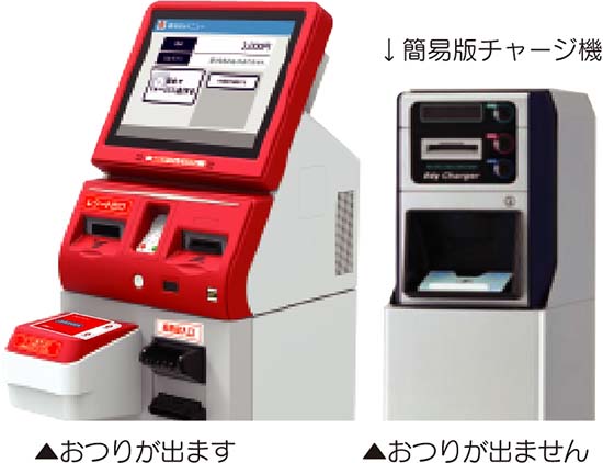 入金は店内設置のチャージ機で！